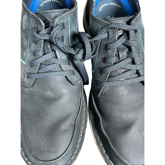 Clarks Men's Brahnz‎ Low Oxford Size 10.5M Navy Nubuck OrthoLite footbed Leather - Picture 3 of 8